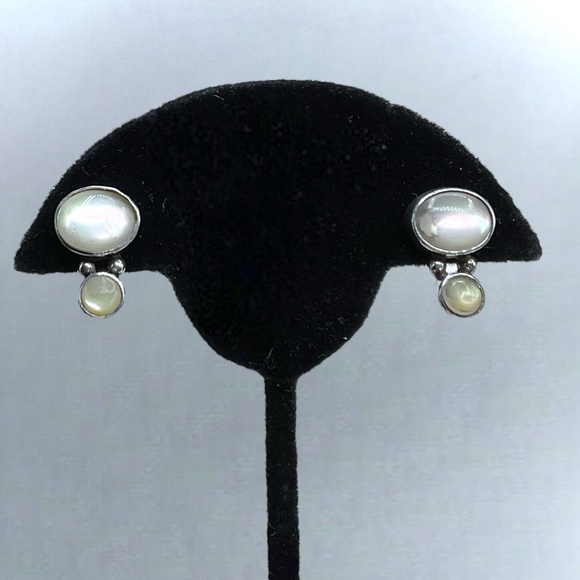 🌺Vintage Sterling MOP Earrings - Picture 5 of 10